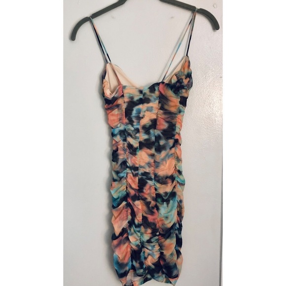 Multi Colored Ruched Detail Cami Mini Dress - Picture 3 of 3